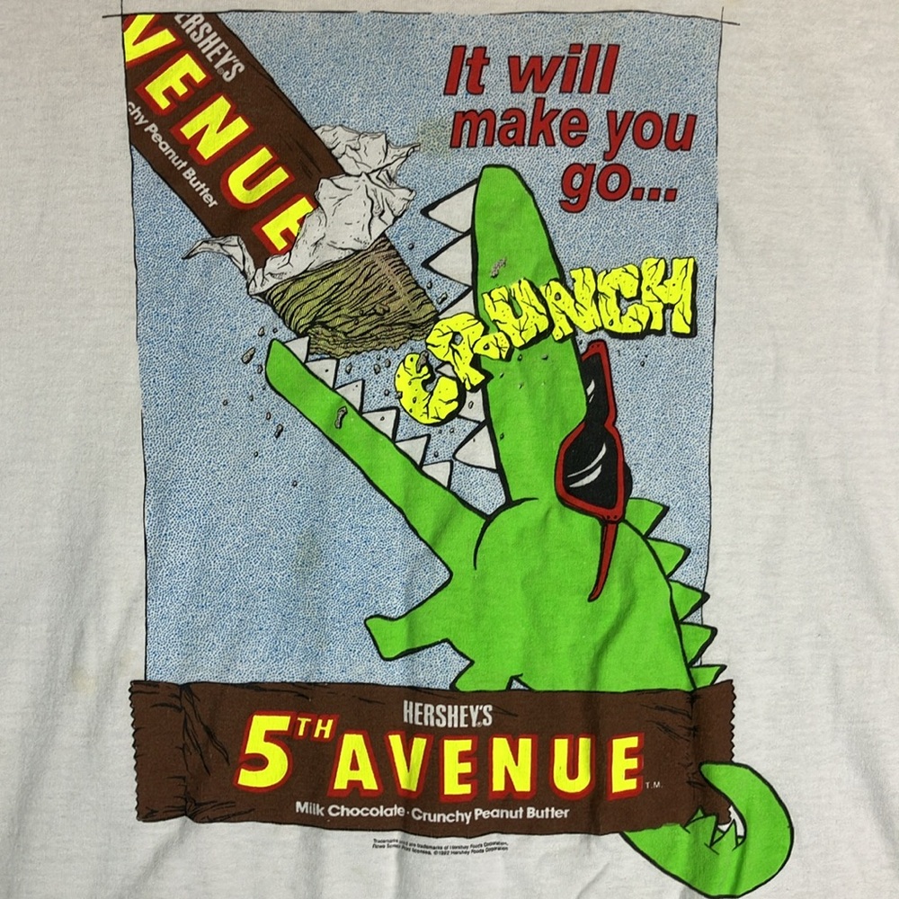 VTG Hersheys 5th Avenue 1992 Promo Short Sleeve Shirt Men’s size L‎ - Picture 2 of 13